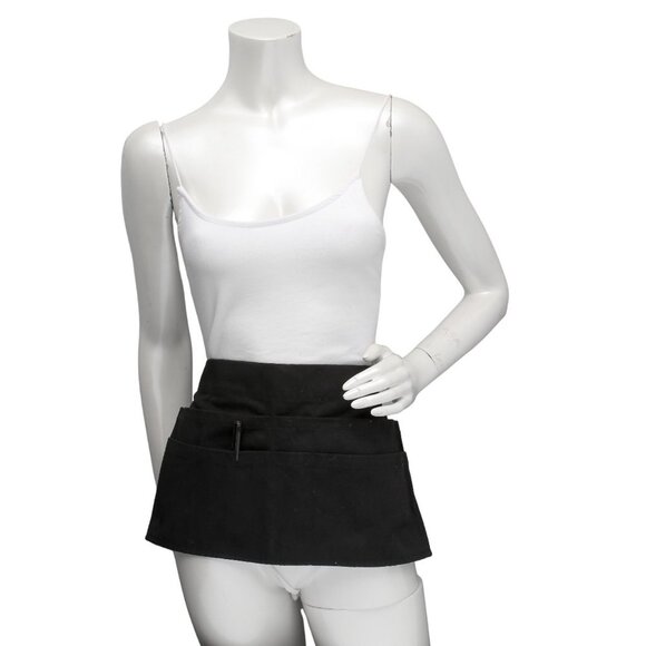 Premium Uniforms Long Coin Apron Black Pockets Hospitality Makeup Artist Server - Picture 1 of 6